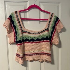 POL Pastel Knit Crop Top